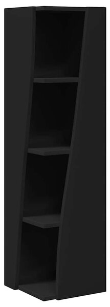 Sarokszekrény Fekete 27,5x27x102cm Faanyag
