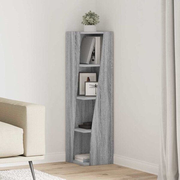 Sarokszekrény Szürke Sonoma 27,5x27x102cm Faanyag