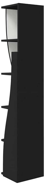 Sarokszekrény Fekete 27,5x27x140cm Faanyag
