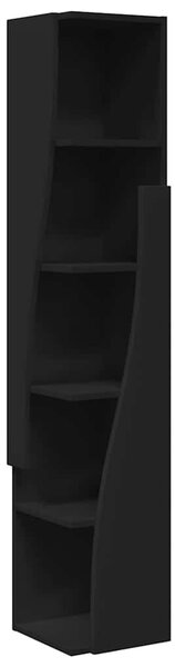 Sarokszekrény Fekete 27,5x27x140cm Faanyag