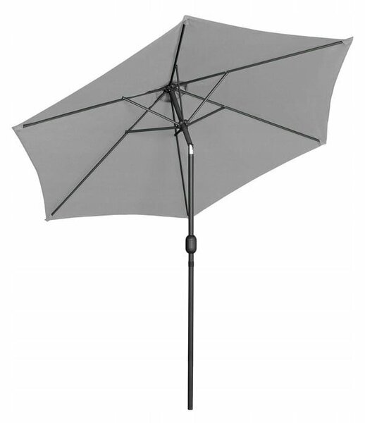 Kerti napernyő, dőlésállítóval és huzattal, 300 cm, szürke