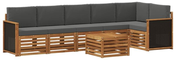 VidaXL Szegmentált kanapé szett párnával 6 pcs Természetes és antracit
