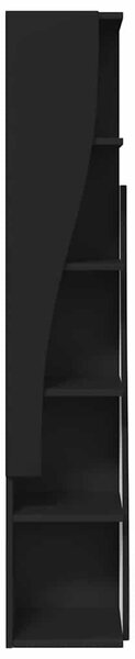 Sarokszekrény Fekete 27,5x27x140cm Faanyag