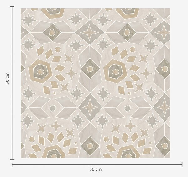 Tapéta Geometrikus mozaikminta meleg bézs színekben, Absztrakt tapétá, a00606 : Uwalls.hu