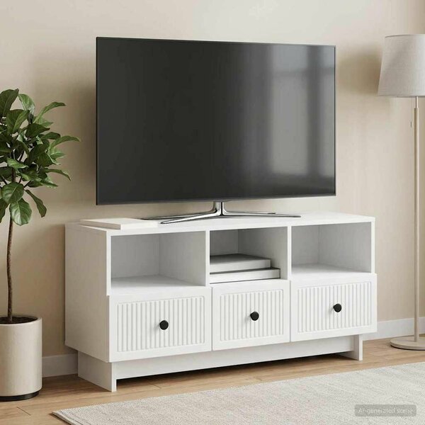 VidaXL TV szekrény fiókkal Fehér 102 x 34,5 x 50 cm Szerelt Fa