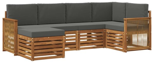 VidaXL Szegmentált kanapé szett párnával 5 pcs Természetes és antracit