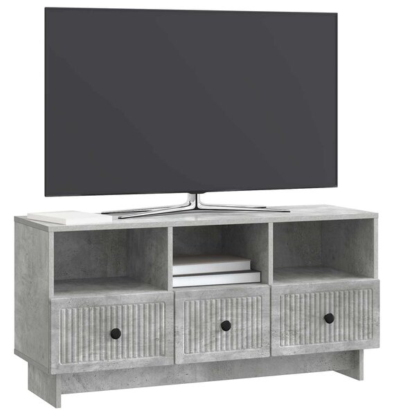 VidaXL TV szekrény fiókkal Betonszürke 102 x 34,5 x 50 cm Szerelt Fa