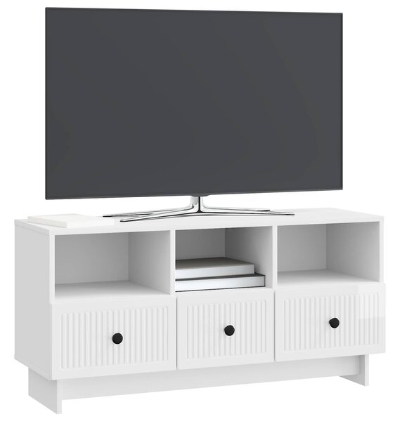 VidaXL TV szekrény Magasfényű Fehér 102 x 34,5 x 50 cm Szerelt Fa