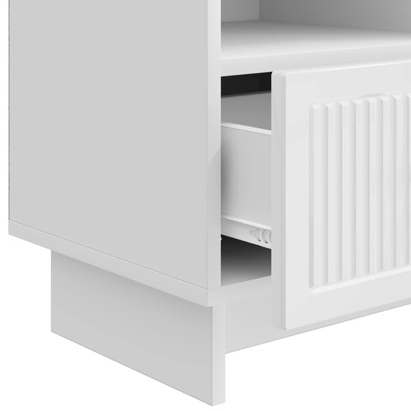 VidaXL TV szekrény Magasfényű Fehér 102 x 34,5 x 50 cm Szerelt Fa