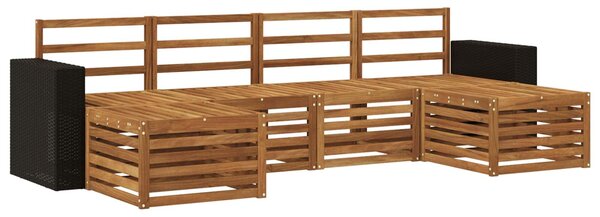 VidaXL Ülőgarnitúrák 6 pcs Természetes Tömör Akácfa