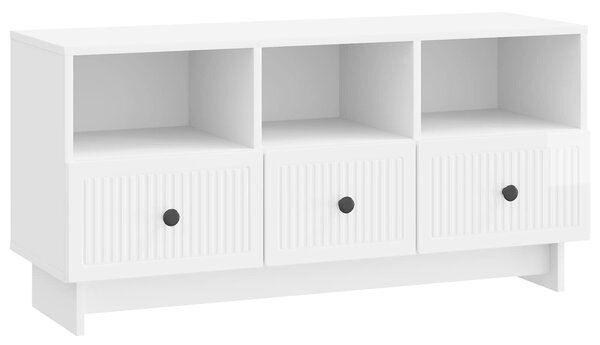 VidaXL TV szekrény Magasfényű Fehér 102 x 34,5 x 50 cm Szerelt Fa