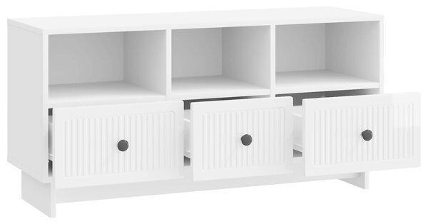VidaXL TV szekrény Magasfényű Fehér 102 x 34,5 x 50 cm Szerelt Fa