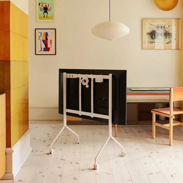 TV állvány kerekekkel, univerzális Pedestal, Moon Rollin' Regular, 40"-60" (101-152 cm) képátlóhoz, maximális terhelhetőség 50 kg, forgatható és csúszásmentes kerekek, könnyen összeszerelhető