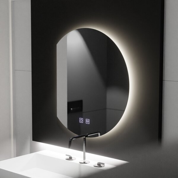 LED Semiluna tükör 54x60, Arcana Touch, páramentesítő rendszer, állítható