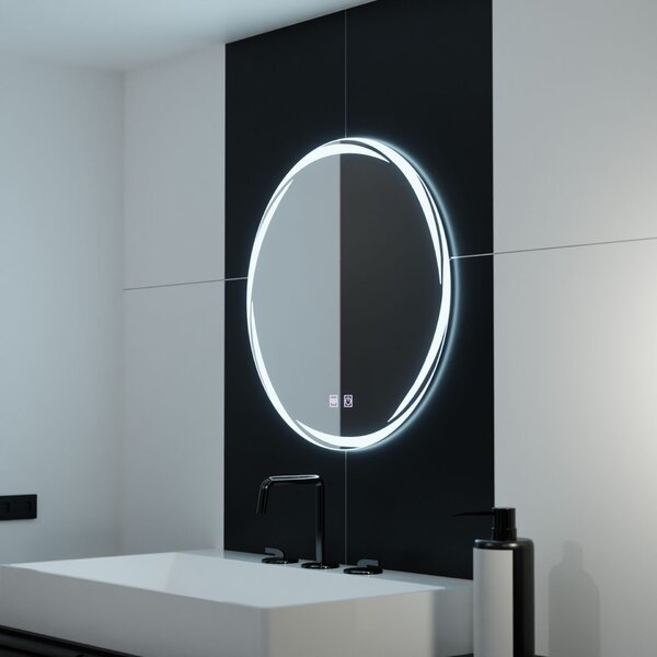Kerek LED tükör, 70 cm, Zaffiro Touch, páramentesítő rendszerrel, állítható fényerővel