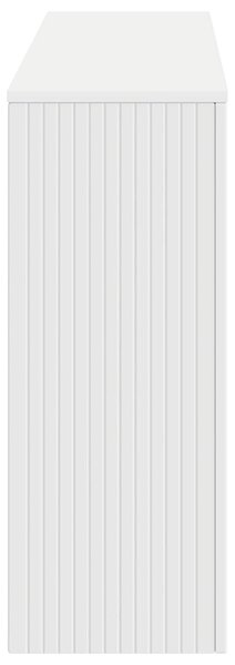 VidaXL Konzolasztal Csíkos Fehér 155 x 29 x 74 cm Mérnöki fa