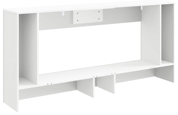 VidaXL Konzolasztal Csíkos Fehér 155 x 29 x 74 cm Mérnöki fa