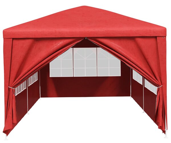 VidaXL Partysátor 600 x 300 x 255 cm PE és acél, Piros