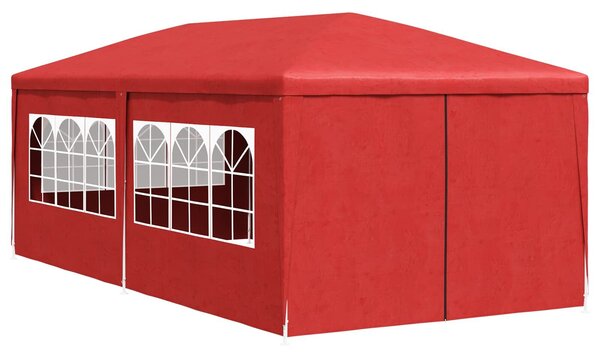 VidaXL Partysátor 600 x 300 x 255 cm PE és acél, Piros