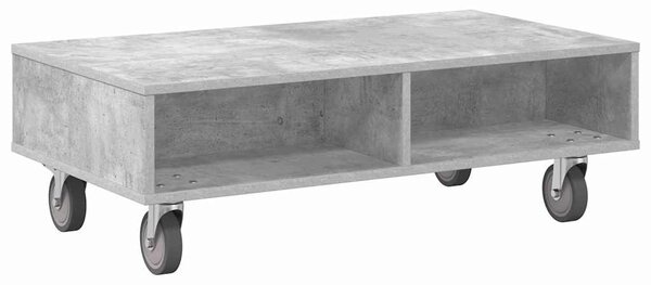 Gördülékeny oldalasztal Beton Szürke 90 x 50 x 30 cm Faanyag