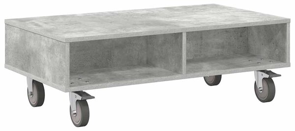 Gördülékeny oldalasztal Beton Szürke 90 x 50 x 30 cm Faanyag