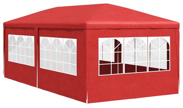 VidaXL Partysátor 600 x 300 x 255 cm PE és acél, Piros
