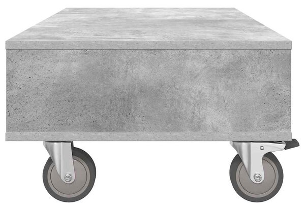 Gördülékeny oldalasztal Beton Szürke 90 x 50 x 30 cm Faanyag