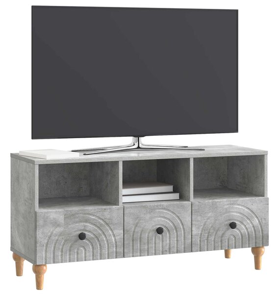 VidaXL TV szekrény Beton Szürke 102 x 34,5 x 50 cm Mérnöki fa
