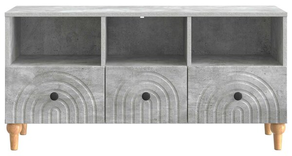 VidaXL TV szekrény Beton Szürke 102 x 34,5 x 50 cm Mérnöki fa