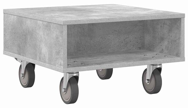 Gördülékeny oldalasztal Beton Szürke 50 x 50 x 30 cm Faanyag