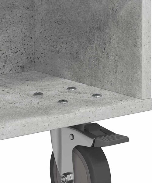 Gördülékeny oldalasztal Beton Szürke 50 x 50 x 30 cm Faanyag