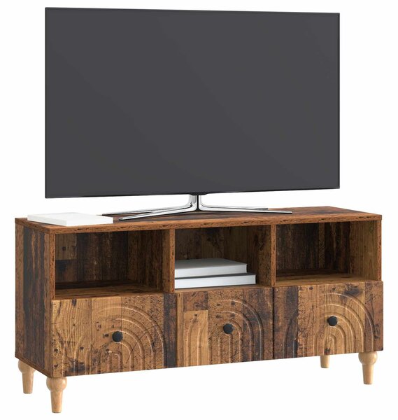 VidaXL TV szekrény Öreg fa 102 x 34,5 x 50 cm Mérnöki fa