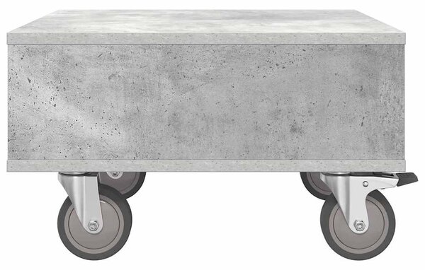 Gördülékeny oldalasztal Beton Szürke 50 x 50 x 30 cm Faanyag