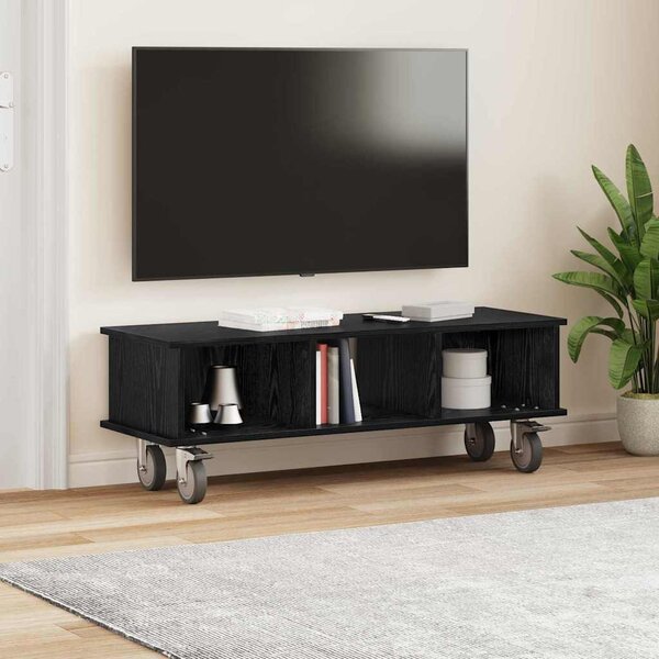 TV állvány Fekete tölgy 100 x 35 x 35 cm Faanyag