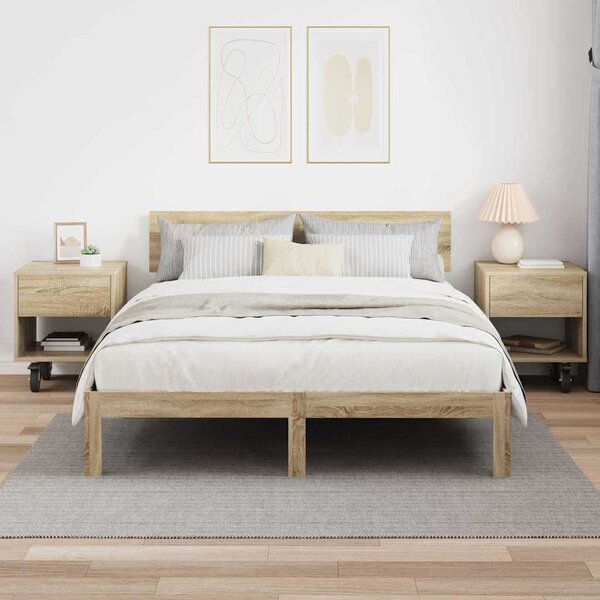 Éjjeli asztal 2 pcs Sonoma tölgy 40,5 x 40 x 48 cm Faanyag