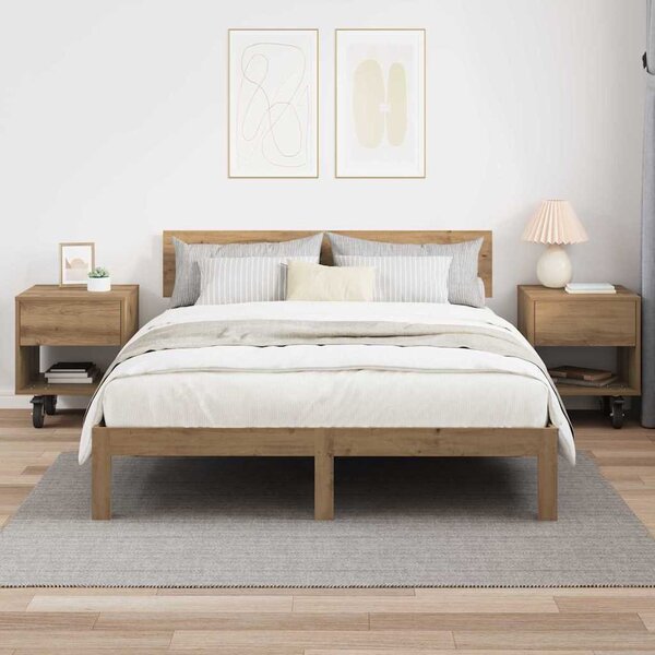 Éjjeli asztal 2 db Artisan tölgy 40,5 x 40 x 48 cm Szerelt Fa
