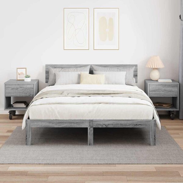 Éjjeli asztal 2 pcs Szürke Sonoma 40,5 x 40 x 48 cm Faanyag
