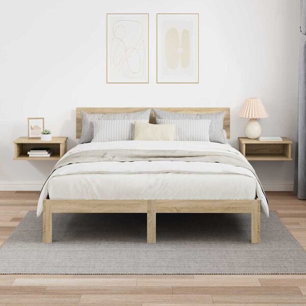Éjjeli asztal 2 pcs Sonoma tölgy 40 x 31 x 15 cm Faanyag