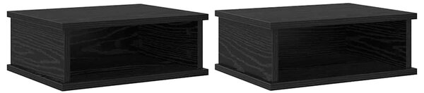 Éjjeli asztal 2 db Fekete tölgy 40 x 31 x 15 cm Szerelt Fa