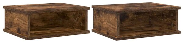 Éjjeli asztal 2 pcs Füstölt tölgy 40 x 31 x 15 cm Faanyag