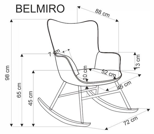 Hintafotel Belveder (oliva)