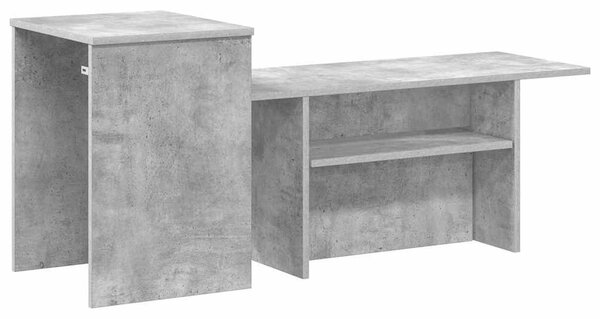 Konzolasztal Beton Szürke 91,5 x 35 x 38,5 cm Faanyag