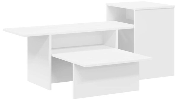 Konzolasztal Fehér 91,5 x 35 x 38,5 cm Faanyag
