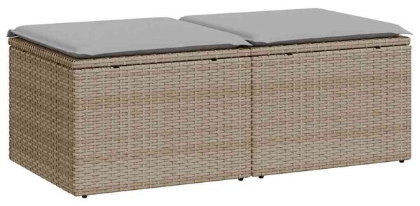 VidaXL Polyrattan Kerti Ülőgarnitúra - Bézs - 2 részes