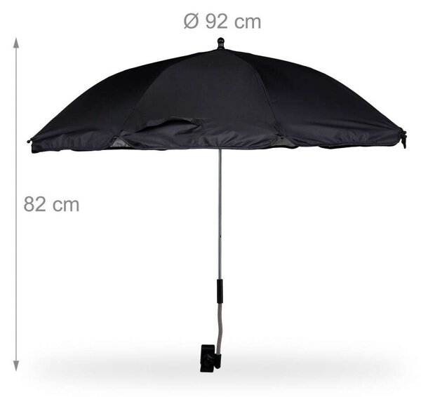 RelaxDays Napozóágy Napernyővel - Antracit - 197cm