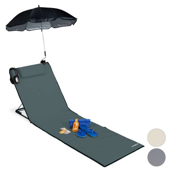 RelaxDays Napozóágy Napernyővel - Antracit - 197cm