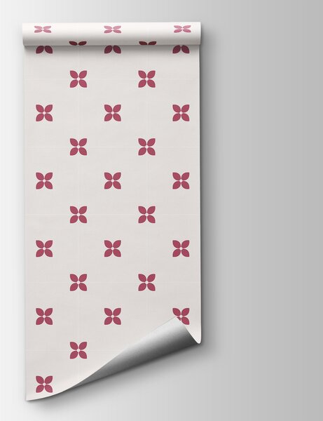 Fotótapéta Kis piros virágok mintázata, Geometriai fotótapéta, Népszerű fotótapéta, t01066v3 - Tapeko.hu