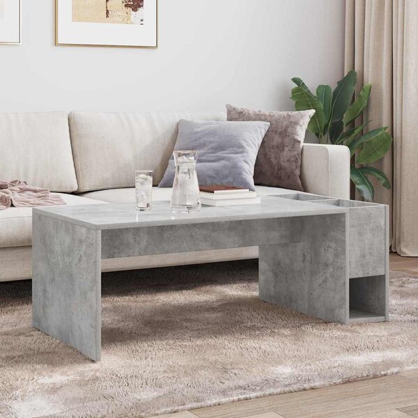 Dohányzóasztal Beton Szürke 101,5 x 50 x 37 cm Faanyag