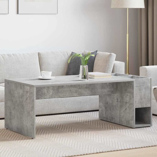 Dohányzóasztal Beton Szürke 101,5 x 50 x 37 cm Faanyag