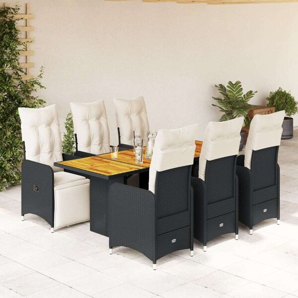 VidaXL Polyrattan Kerti Bútor - 7 részes Bisztrókészlet